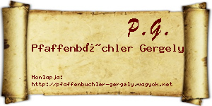 Pfaffenbüchler Gergely névjegykártya